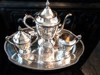 Antique Silverplate Tea Set With Tray Art Deco Tea and Coffee Sets