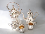 Vintage Silver Plate Tea Set Coffee Service With Tilting Pot Michael C Fina NY Tea and Coffee Sets