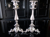 Vintage Castilian Silverplate Candle Holders Numbered Signed Candles And Candelabra