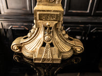 Vintage Brass Fireplace Screen Fan Peacock Tail Victorian