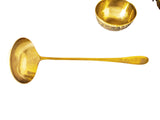 Vintage Brass Punch Bowl Set With 10 Cups and Ladle