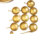 Vintage Brass Punch Bowl Set With 10 Cups and Ladle