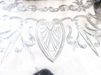 Antique Silver Plate Serving Tray Portrait Medallion Faces Greek Revival Large Trays