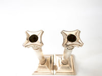 Corinth Style Silver Plate Candle Holders Columns Candles And Candelabra