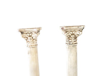 Corinth Style Silver Plate Candle Holders Columns Candles And Candelabra