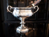 Vintage Hammered Silver Tone Urn Trophy Loving Cup Champagne Chiller Mantel Decor Barware
