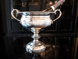 Vintage Hammered Silver Tone Urn Trophy Loving Cup Champagne Chiller Mantel Decor Barware
