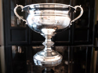 Vintage Hammered Silver Tone Urn Trophy Loving Cup Champagne Chiller Mantel Decor Barware