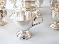 Vintage Silver Plate Rose Punch Bowl Set With 12 Cups And Ladle Silver And Silverplate