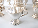 Vintage Silver Plate Rose Punch Bowl Set With 12 Cups And Ladle Silver And Silverplate