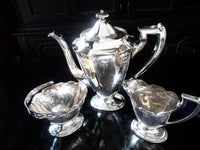 Antique Silver Plate Tea Set Hand Chased Barbour Silver Tea and Coffee Sets