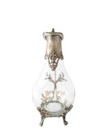 Italian Pewter And Glass Wine Decanter Carafe Very Ornate Work Barware