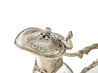 Italian Pewter And Glass Wine Decanter Carafe Very Ornate Work Barware
