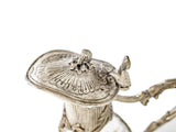 Italian Pewter And Glass Wine Decanter Carafe Very Ornate Work Barware