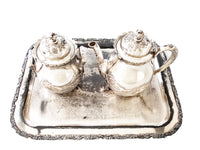 Antique Silver Plate Creamer Sugar Bowl And Tray Pairpoint Mfg Co 1893 Tea and Coffee Sets