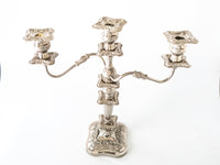 Vintage Silver Plate Candelabra Candle Holder 18" Tall Candles And Candelabra