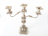 Vintage Silver Plate Candelabra Candle Holder 18" Tall Candles And Candelabra
