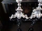Vintage Castilian Silverplate Candle Holders Numbered Signed Candles And Candelabra