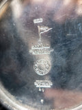 Antique Blackpool England Hotel Silver Soldered Teapot Hartford Hotel Warwick Hotel Hotel Military RR Silver