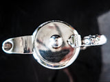 Antique Blackpool England Hotel Silver Soldered Teapot Hartford Hotel Warwick Hotel Hotel Military RR Silver