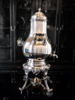 Vintage Silver Plate Samovar Coffee Urn With Burner Trophy University Club Tea and Coffee Sets