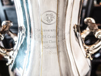 Vintage Silver Plate Samovar Coffee Urn With Burner Trophy University Club Tea and Coffee Sets