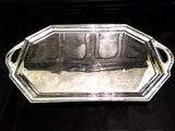 Vintage Silver Plate Oval Octagon Serving Tray Gorham YC1327 Art Deco Trays
