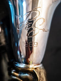 Vintage Stirrup Cups Wine Goblets Silverplate P & S Club Tiger Head Barware