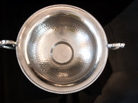 Vintage Hammered Silver Tone Urn Trophy Loving Cup Champagne Chiller Mantel Decor Barware