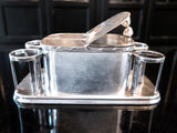 Rare Vintage Hotel Silver Soldered Toiletry Holder Condiment Holder 1937 Ambassador Hotel Hotel Military RR Silver