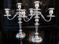 Vintage Silver Plate Candelabra Pair Candle Holders Tall Centerpieces Candles And Candelabra