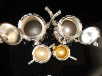 Vintage Silver Plate Coffee Tea Service Set La Reine By Wallace Tea and Coffee Sets