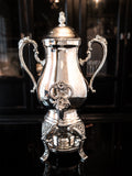 Vintage Silver Plate Coffee Urn Samovar With Burner Ornate Tea and Coffee Sets