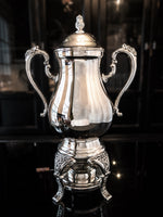 Vintage Silver Plate Coffee Urn Samovar With Burner Ornate Tea and Coffee Sets