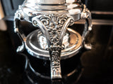 Vintage Silver Plate Coffee Urn Samovar With Burner Ornate Tea and Coffee Sets