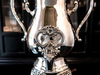Vintage Silver Plate Coffee Urn Samovar With Burner Ornate Tea and Coffee Sets
