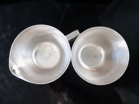 Pan Am Airlines Silver Plate Sugar And Creamer Set 1965 Hotel Military RR Silver
