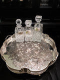 Vintage XL Castilian Silver Serving Tray With Handles And Feet Trays