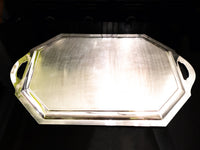 Vintage Silver Plate Oval Octagon Serving Tray Gorham YC1327 Art Deco Trays
