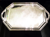 Vintage Silver Plate Oval Octagon Serving Tray Gorham YC1327 Art Deco Trays