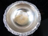 Vintage XL Silver Plate Floral Punch Bowl Set With 12 Cups And Ladle Silver And Silverplate