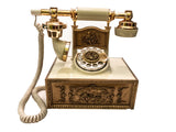 Vintage Rotary Phone Cream And Gold Victorian Style Princess Phone Western Electric
