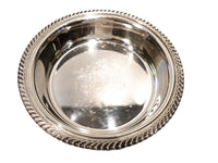 Vintage Silverplate Champagne Wine Coaster Engraved Crest Silver And Silverplate