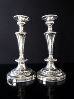 Antique Silver Plate Candelabra Pair Candle Holders Tall Centerpieces Candles And Candelabra