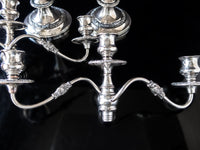 Antique Silver Plate Candelabra Pair Candle Holders Tall Centerpieces Candles And Candelabra