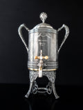 Antique Silver Plate Samovar Coffee Urn Hot Water Dispenser Figural Eagle Legs Tea and Coffee Sets