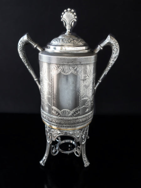 Victorian Antique Silverplate Teapot or Hot Water Pitcher