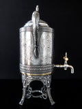 Antique Silver Plate Samovar Coffee Urn Hot Water Dispenser Figural Eagle Legs Tea and Coffee Sets
