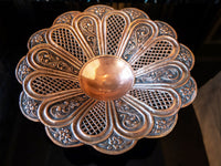 Hand Chased Copper Bowl Open Work Lattice Made In Greece Trays