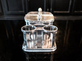 Rare Vintage Hotel Silver Soldered Toiletry Holder Condiment Holder 1937 Ambassador Hotel Hotel Military RR Silver